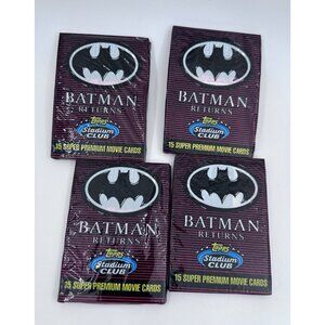 Set Of 4 Batman Returns Topps Stadium Club One Unopened Pack Trading Cards
